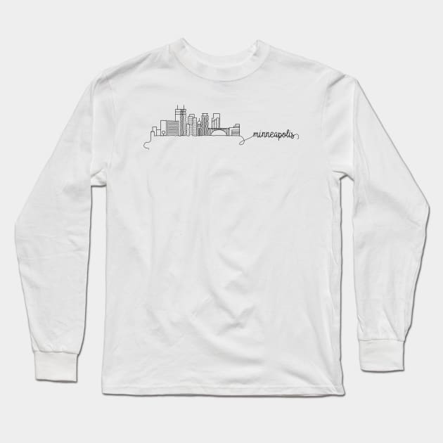 Minneapolis City Signature Long Sleeve T-Shirt by kursatunsal